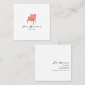 Innendesign-Inszenierung des französischen Wasserf Quadratische Visitenkarte (Vorne/Hinten)