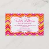 Innendesign Zickzack Zick-Zack fett Visitenkarte (Vorderseite)