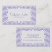 Innendesign zigzag lila graue Visitenkarte (Vorne/Hinten)