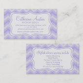 Innendesign zigzag lila graue Visitenkarte (Vorne/Hinten)