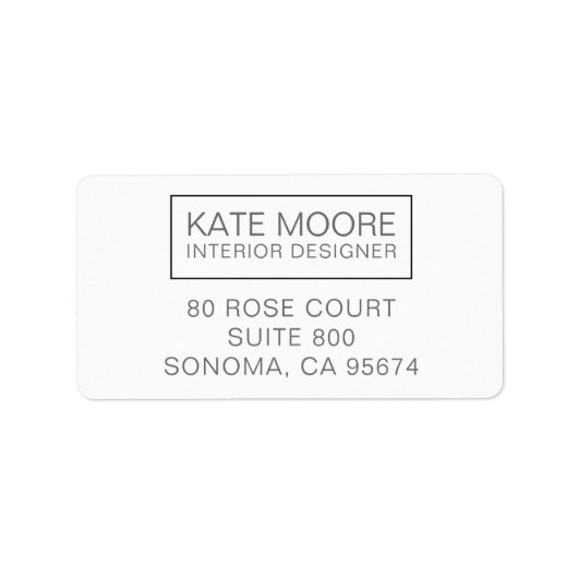 Innendesigner Adressaufkleber (Vorne)