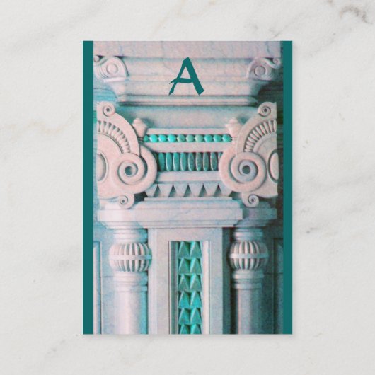 INNENDESIGNER, ARCHITEKTONgramm, grün Visitenkarte (Rückseite)