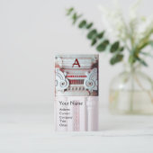 INNENDESIGNER, ARCHITEKTUR-Monogramm, Perle Visitenkarte (Stehend Vorderseite)