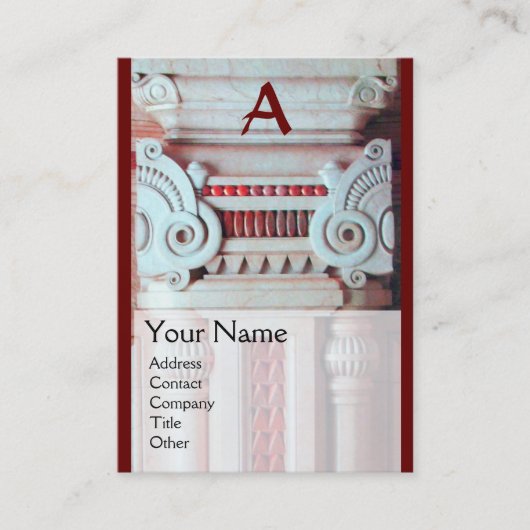 INNENDESIGNER, ARCHITEKTUR-Monogramm, Visitenkarte (Vorderseite)