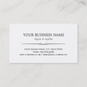 Innendesigner - Klassische Schwarz-weiße Streifen Visitenkarte (Rückseite)