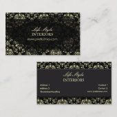 Innendesigner-Visitenkarte, Damask Visitenkarte (Vorne/Hinten)