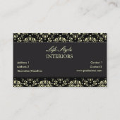 Innendesigner-Visitenkarte, Damask Visitenkarte (Rückseite)