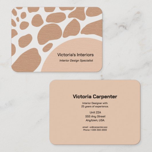 Innendesignspezialist Visitenkarte (Vorne/Hinten)