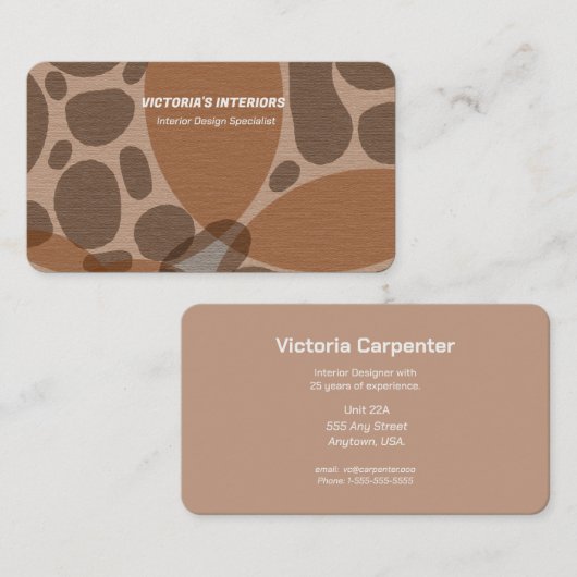 Innendesignspezialist Visitenkarte (Vorne/Hinten)