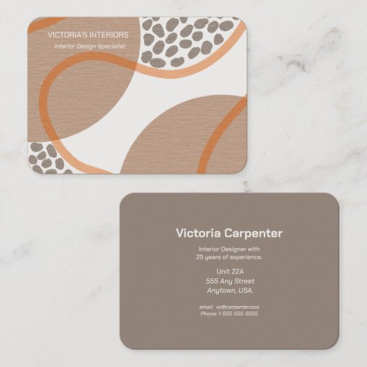 Innendesignspezialist Visitenkarte (Vorne/Hinten)