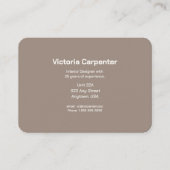 Innendesignspezialist Visitenkarte (Rückseite)