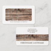 Inneneinrichtung aus weißem Holz Visitenkarte (Vorne/Hinten)