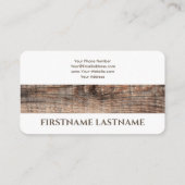 Inneneinrichtung aus weißem Holz Visitenkarte (Rückseite)