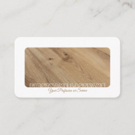 Inneneinrichtung aus weißem Holz Visitenkarte