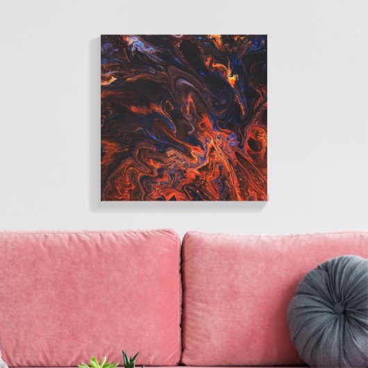 Innenfeuer Leinwanddruck (Insitu (Wohnzimmer))