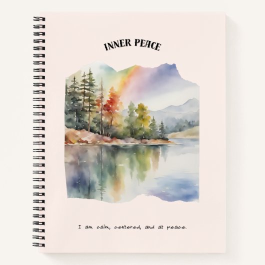 Innenfriedenswertes Affirmative Spiral Notebook Notizblock (Vorderseite)