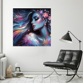 Innenfriedposter der Frau mit lebhaften Farben Poster