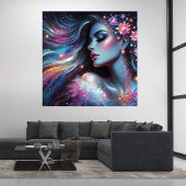 Innenfriedposter der Frau mit lebhaften Farben Poster