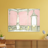 Innengestaltung einer Brasserie, Illustration aus Leinwanddruck (Insitu (Wohnzimmer))