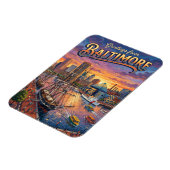 Innenhafen, Baltimore USA Magnet (Linke Seite)