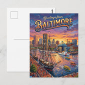 Innenhafen, Baltimore USA Postkarte (Vorne/Hinten)