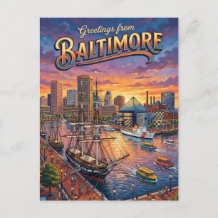 Innenhafen, Baltimore USA Postkarte