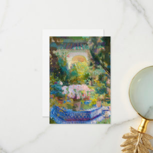 Innenhof der Casa Sorolla von Joaquin Sorolla Dankeskarte