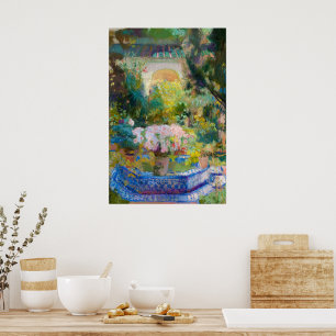 Innenhof der Casa Sorolla von Joaquin Sorolla Poster