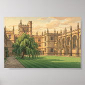Innenhof der Universität Oxford Poster (Vorne)