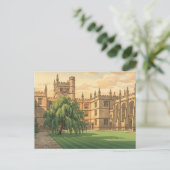 Innenhof der Universität Oxford Postkarte (Stehend Vorderseite)