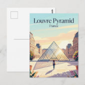 Innenhof des Louvre-Museums Frankreich Postkarte (Vorne/Hinten)