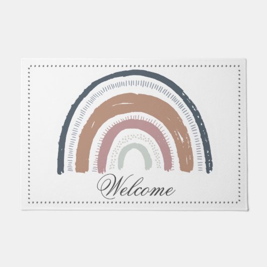 Innenhof Doormat - Rainbow Welcome Mat Fußmatte (Vorderseite)