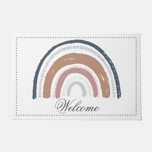 Innenhof Doormat - Rainbow Welcome Mat Fußmatte (Vorderseite)