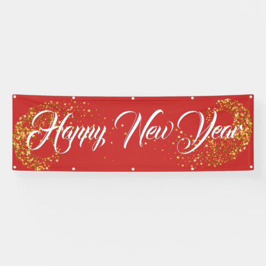 Innenhof Kundenspezifische Banner-Happy New Year Banner (Horizontal)