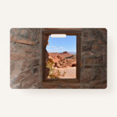 Innenkabine mit Aussicht auf das Feuertal Ausweis (Rückseite)