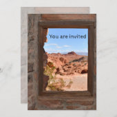 Innenkabine mit Aussicht auf das Feuertal Einladung (Vorne/Hinten)