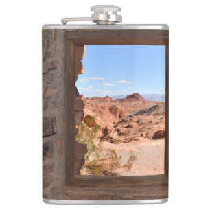 Innenkabine mit Aussicht auf das Feuertal Flachmann