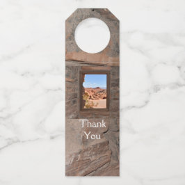 Innenkabine mit Aussicht auf das Feuertal Flaschenanhänger