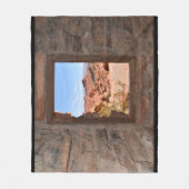 Innenkabine mit Aussicht auf das Feuertal Fleecedecke (Vorderseite)