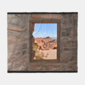 Innenkabine mit Aussicht auf das Feuertal Fleecedecke (Vorderseite (Horizontal))