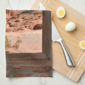 Innenkabine mit Aussicht auf das Feuertal Geschirrtuch (Viertel Falte)