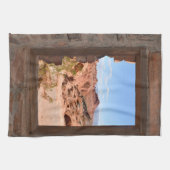 Innenkabine mit Aussicht auf das Feuertal Geschirrtuch (Horizontal)