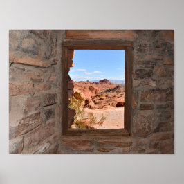 Innenkabine mit Aussicht auf das Feuertal Poster