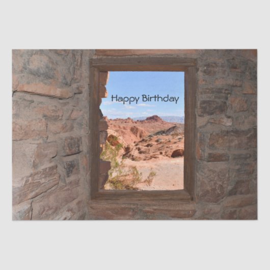 Innenkabine mit Aussicht auf das Feuertal Seidenpapier (Vorderseite)