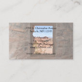 Innenkabine mit Aussicht auf das Feuertal Visitenkarte (Rückseite)