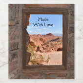 Innenkabine mit Aussicht auf das Feuertal Weinetikett (Einzelnes Label)