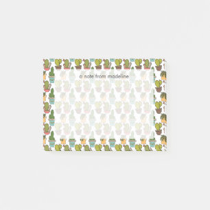 Innenkaktus u. Succulents im Topf-Muster Post-it Klebezettel