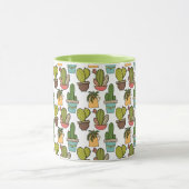 Innenkaktus u. Succulents im Topf-Muster Tasse (Zentrum)