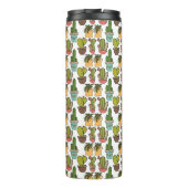 Innenkaktus u. Succulents im Topf-Muster Thermosbecher (Rückseite)