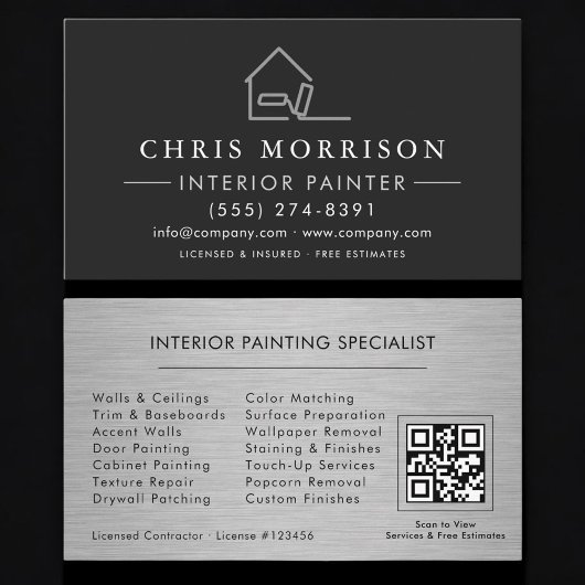 Innenmalerei QR-Code Professional Visitenkarte